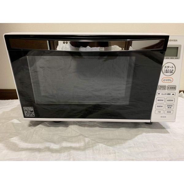 【中古】東芝 ER-SS17A ホワイト [単機能電子レンジ(17L) 縦開き]