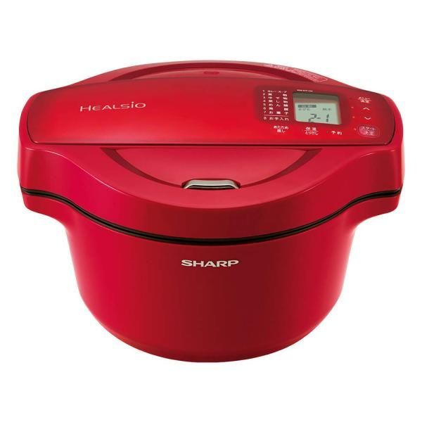 【中古】シャープ ヘルシオ ホットクック 1.6L 無水鍋 レッド KN-HT16E-R