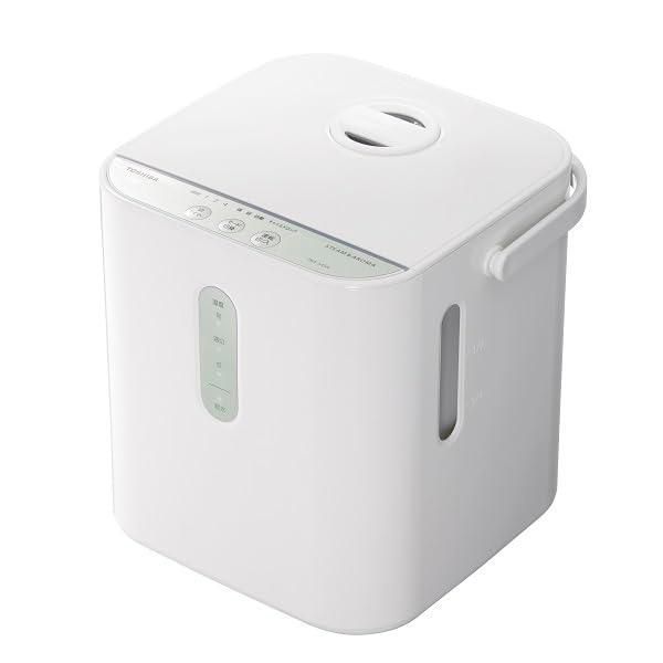 【中古】東芝 スチームファン式 加湿器 13畳用 タンク容量 4L 自動湿度コントロール付 連続加湿時間 約8時間50分 切タイマー チャイルドロック アロマ