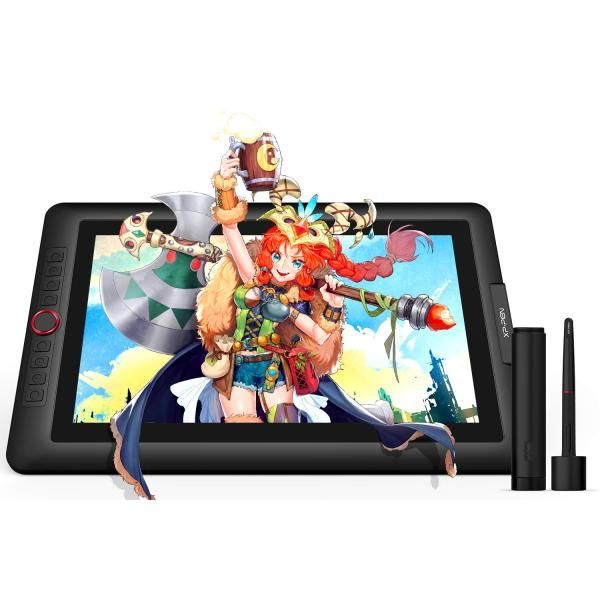 【中古】XPPen 液タブ 傾き検知 筆圧8192レベル 色域88%NTSC 15.6インチ フルHD IPS液晶 Artist15.6 Pro