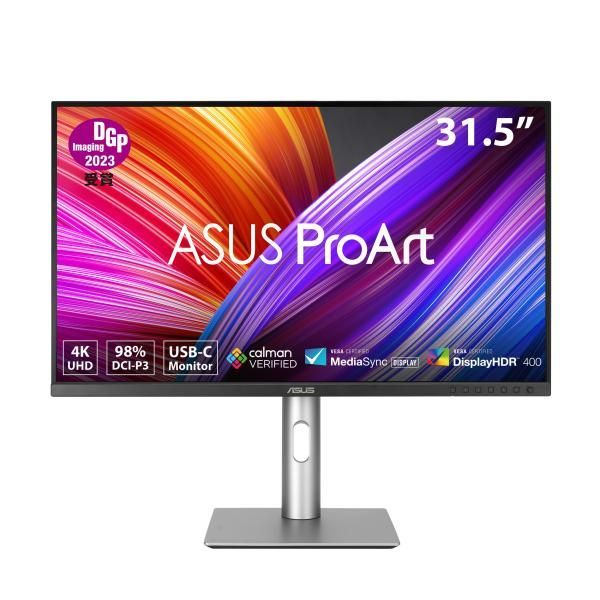 【中古】ASUS 4K モニター ProArt PA329CRV 31.5インチ/IPS/3年間無輝点保証/98% DCI-P3/USB Type-C PD