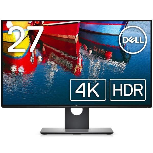 【中古】Dell モニター 27インチ 超広視野角&フレームレス/4K/IPS 非光沢/HDR10対応/DP,mDPx2,HDMI/高さ調整 回転/プレミアム