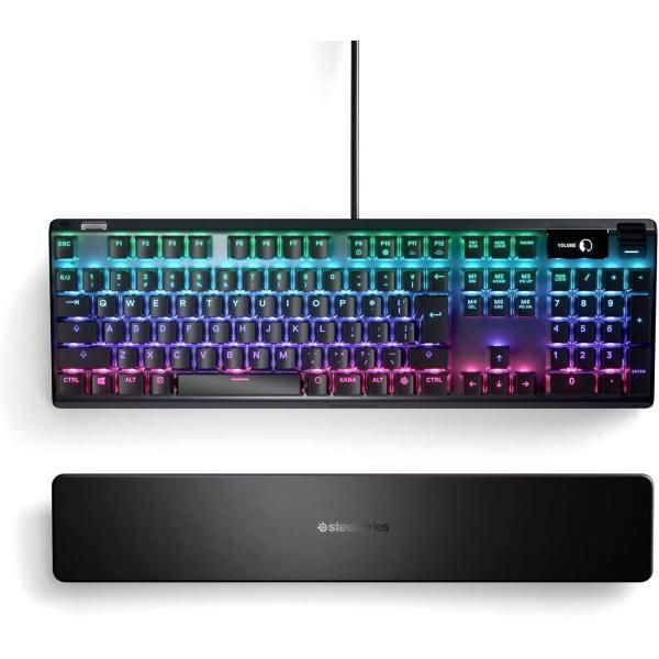 【中古】SteelSeries ラピッドトリガー 搭載 ゲーミングキーボード 有線 日本語配列 磁気ホール効果センサー OmniPointスイッチ 有機ELデ