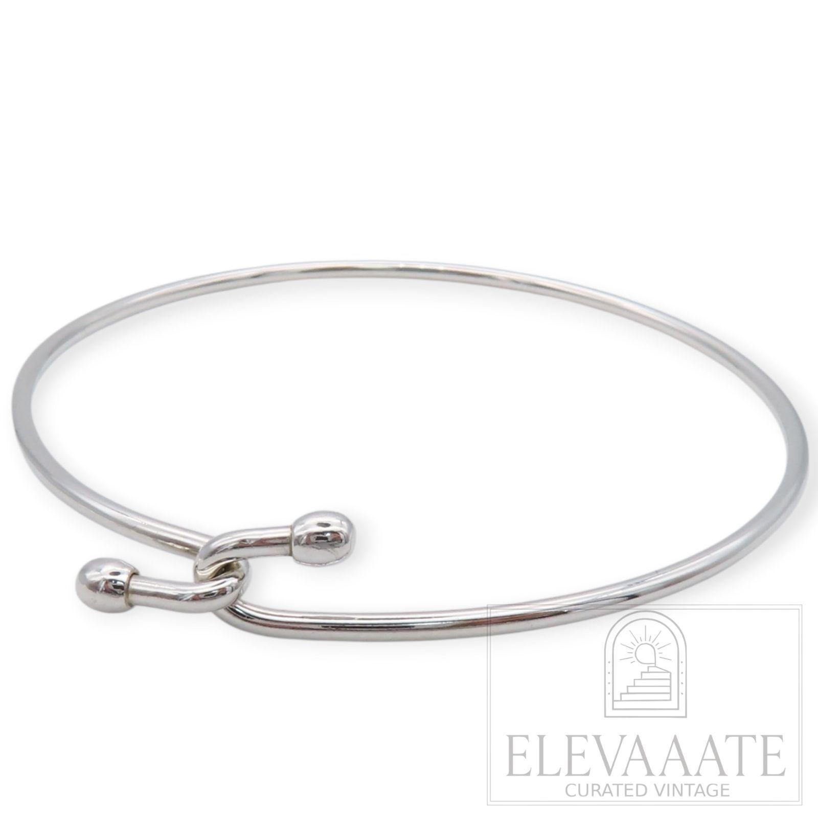 希少 美品 Tiffany&Co. ティファニー ワイヤー フック シルバー ブレスレット SV925 バングル EX068
