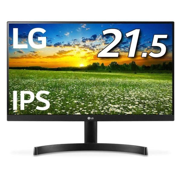 【中古】LG モニター ディスプレイ 22MK600M-B 21.5インチ/フルHD/IPS 非光沢/フレームレス/HDMI×2/ブルーライト低減機能/Fre