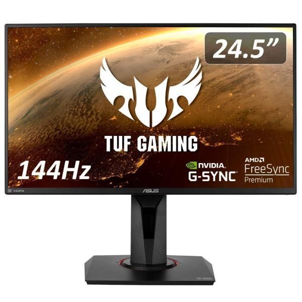 【中古】ASUS TUF Gaming ゲーミングモニター VG259Q 24.5インチ フルHD IPS 144Hz 1ms HDMI×2 ポートDP Ad