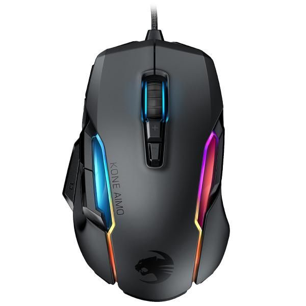 【中古】ROCCAT Kone AIMO Remastered RGBA スマートカスタマイズ USB-A ゲーミングマウス (光学式 Owl-Eye 16K