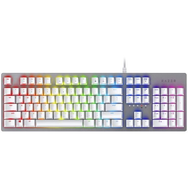 【中古】Razer Huntsman Mercury White ゲーミングキーボード ホワイト オプト・メカニカル軸 英語US配列 RGB 【日本正規代理店