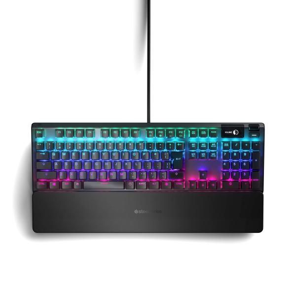 【中古】SteelSeries ゲーミングキーボード 有線 ハイブリッドメカニカルスイッチ 日本語配列 有機ELディスプレイ搭載 Apex 5 64537