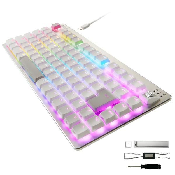 【中古】エレコム ラピッドトリガー ゲーミングキーボード V custom VK720AL 有線 磁気式アナログ検知スイッチ搭載 75％サイズ ロープロファイ