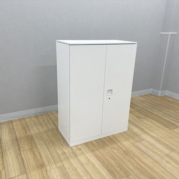 両開き書庫 レクトライン 天板付 スチールキャビネット オカムラ ネオホワイト