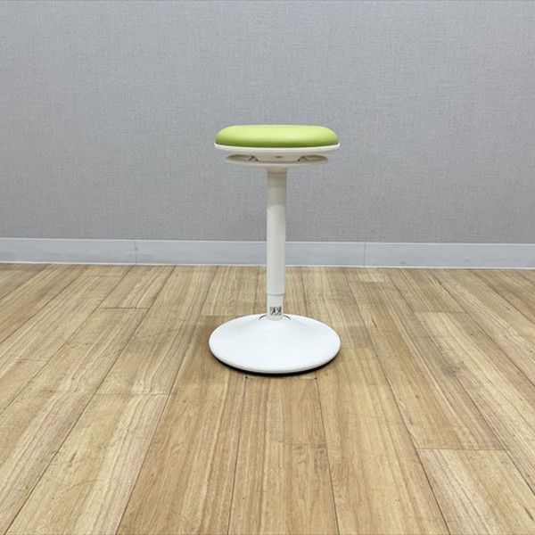 スツール 昇降式 高さ調節 カウンタースツール 丸椅子 ピルエット スイング脚 オカムラ ライムグリーン