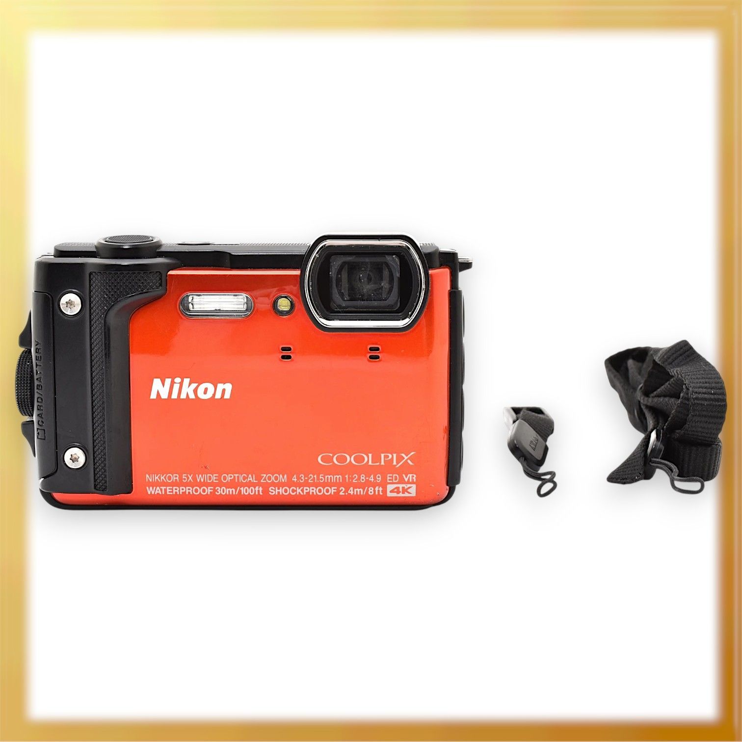 ジャンク｜Nikon COOLPIX W300 デジタルカメラ クールピクス オレンジ 防水｜M324