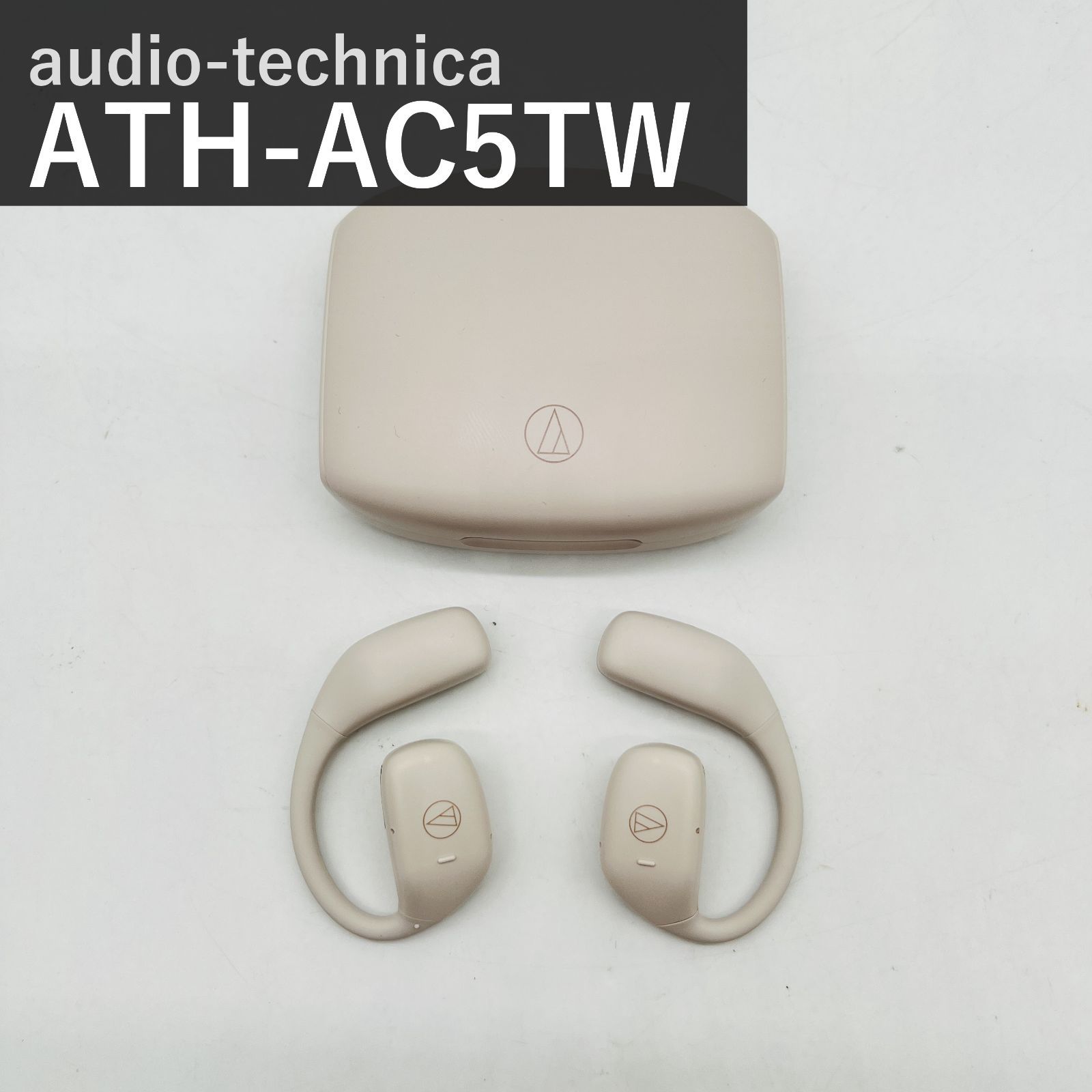 audio-technica オーディオテクニカ ATH-AC5TW ホワイト オープンイヤー型 ワイヤレスイヤホン Bluetooth5.4 IPX4防水防塵 ながら聴き マルチポイント 最大34時間再生 低音域補強 技適認証済 国内正規品