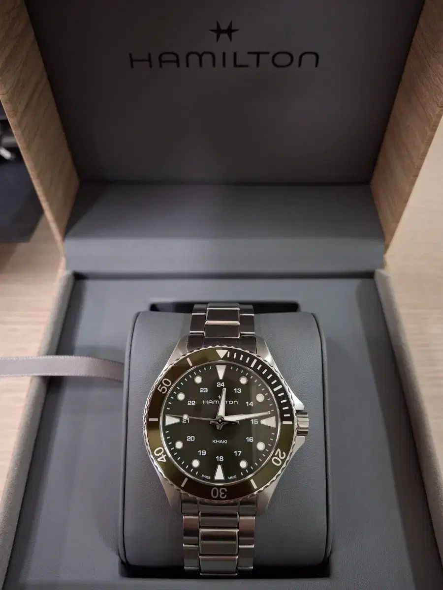 (状態A+フルセット) HAMILTON ハミルトン カーキ スキューバ 37mm 時計 / メタル+ナトー