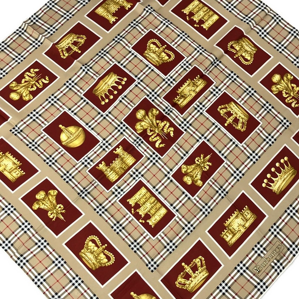 Burberry's(バーバリーズ) スカーフ美品 - ベージュ×黒×マルチ チェック柄