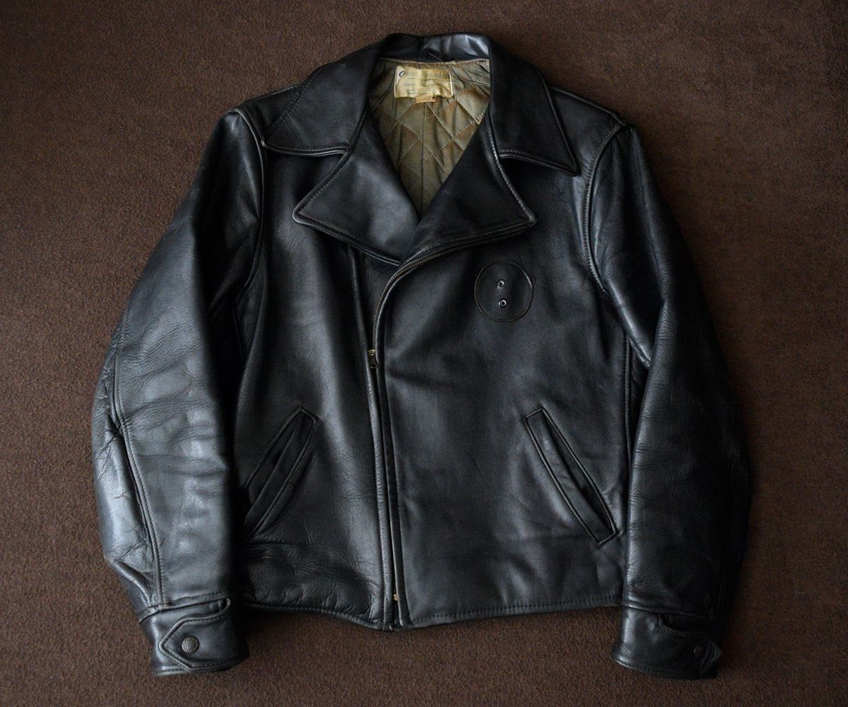 40's United Sportswear ホースハイド スポーツジャケット ポリスマン 38 50s 60s 70s スポジャケ ライダース