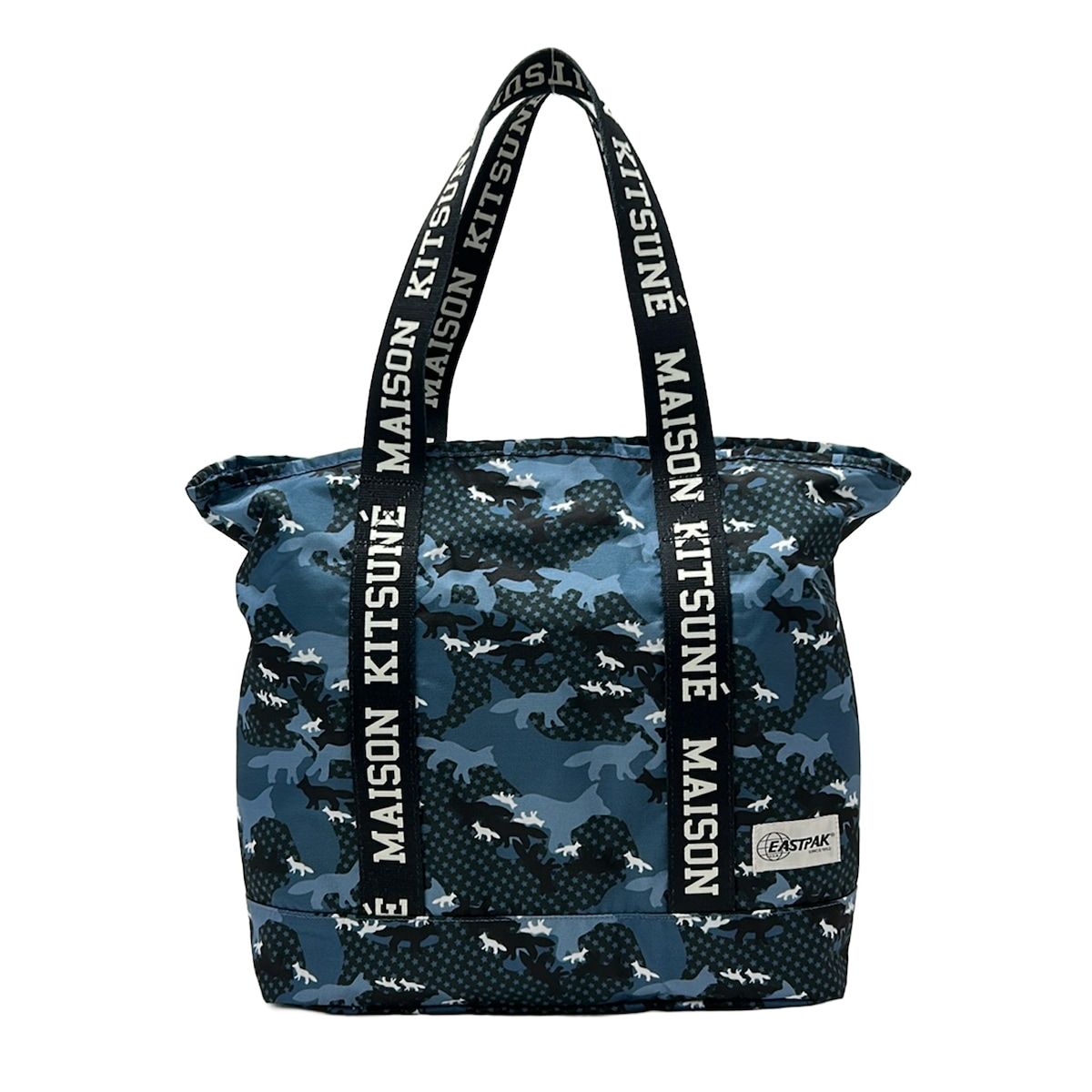 MAISON KITSUNE(メゾンキツネ) ショルダーバッグ - EK85843X ブルーグレー×黒×マルチ EASTPAKコラボ