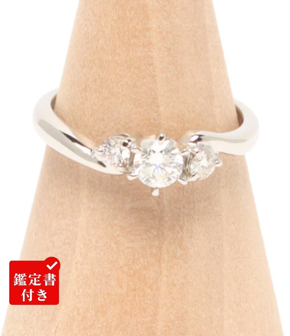 美品 リング 指輪 Pt900 ダイヤ 0.214ct ダイヤ 0.10ct レディース SIZE 7号