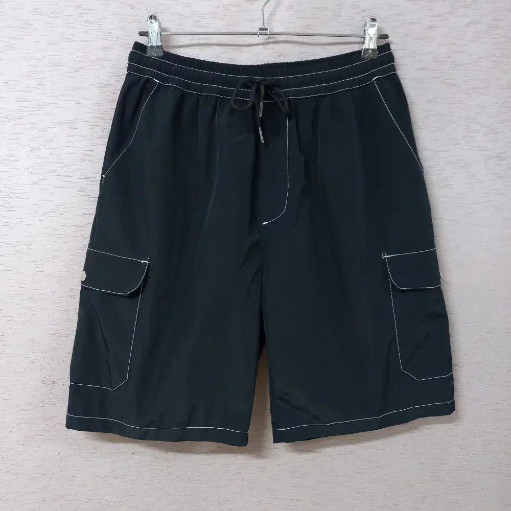 B6-10/ブラック カーゴ ハーフパンツ メンズ