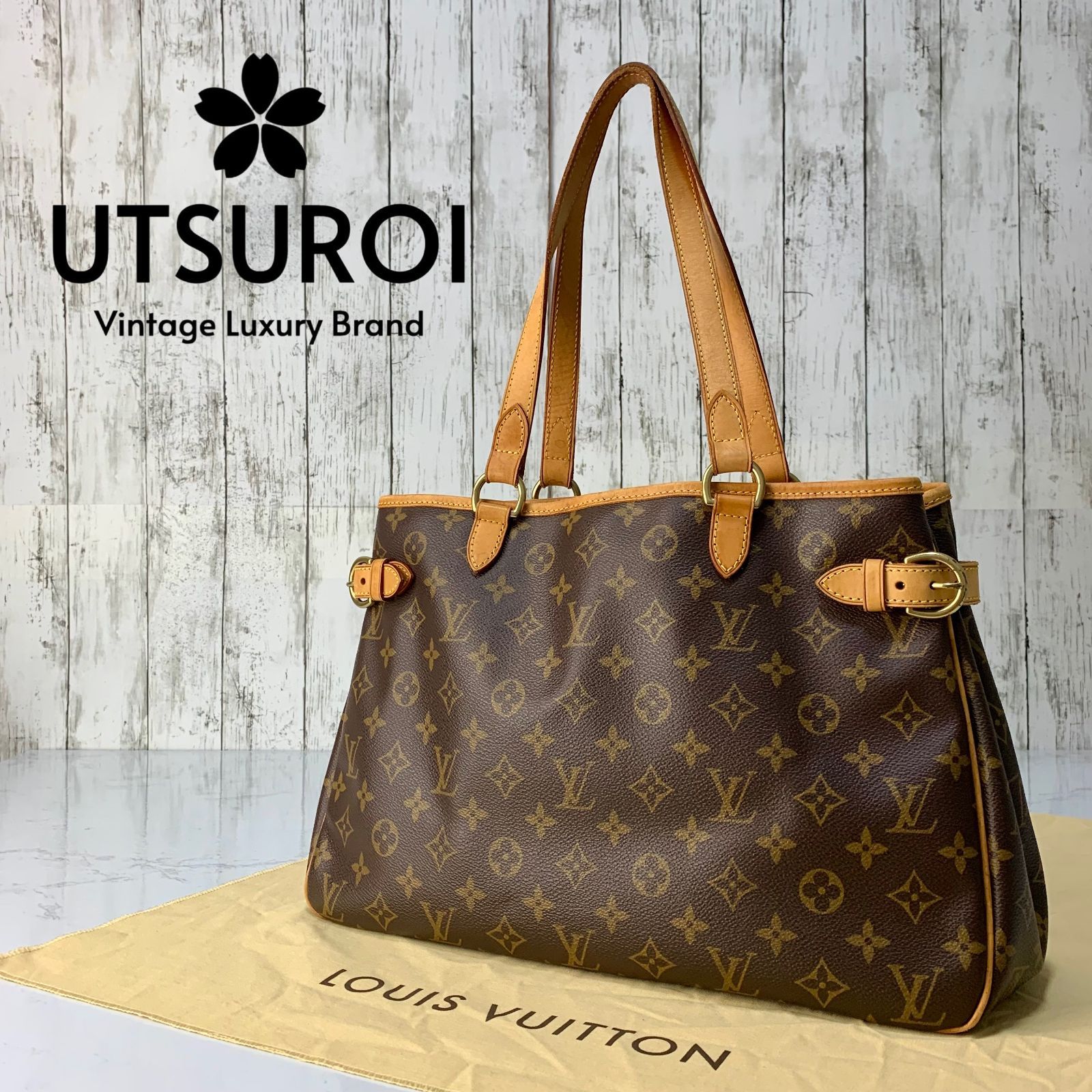 LOUIS VUITTON バティニョール オリゾンタル モノグラム ショルダー トートバッグ M51154 【状態ランク:S】)