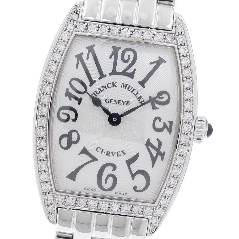 フランクミュラー FRANCK MULLER 1752QZDP トノー カーベックス ダイヤベゼル クォーツ レディース _959776
