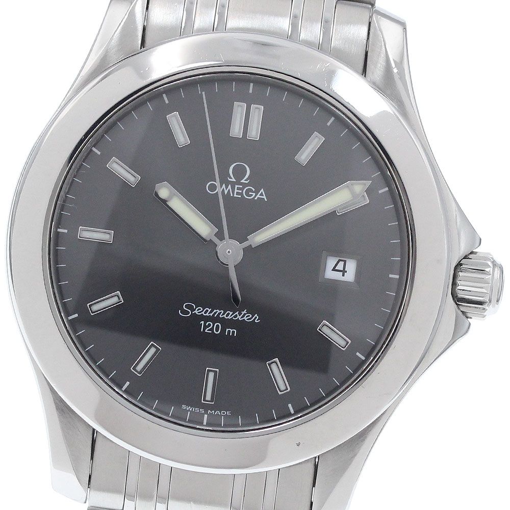 オメガ OMEGA 2511.43 シーマスター120 デイト クォーツ メンズ 保証書付き_959377