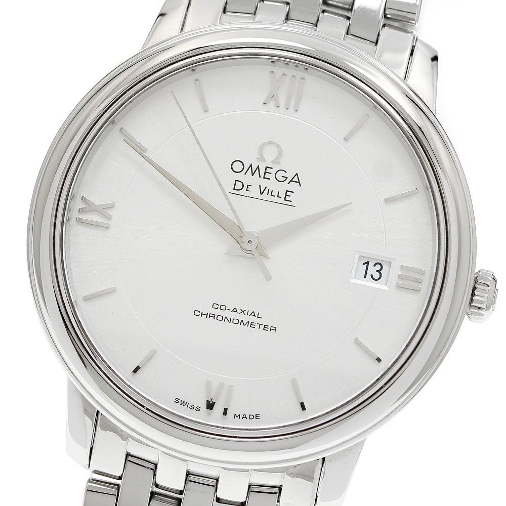 オメガ OMEGA 424.10.37.20.02.001 デビル プレステージ コーアクシャル デイト 自動巻き メンズ 良品 保証書付き_963054
