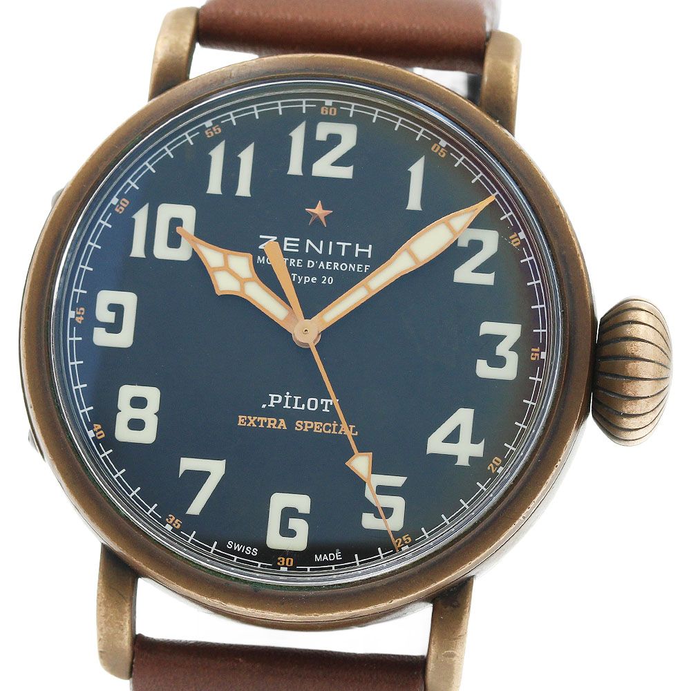 ゼニス ZENITH 29.2430.679 パイロット タイプ 20 エクストラ スペシャル 自動巻き メンズ 保証書付き_962522