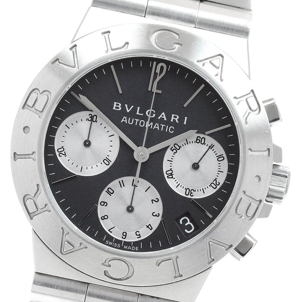 ブルガリ BVLGARI CH35S ディアゴノ スポーツ クロノグラフ デイト 自動巻き メンズ _963411