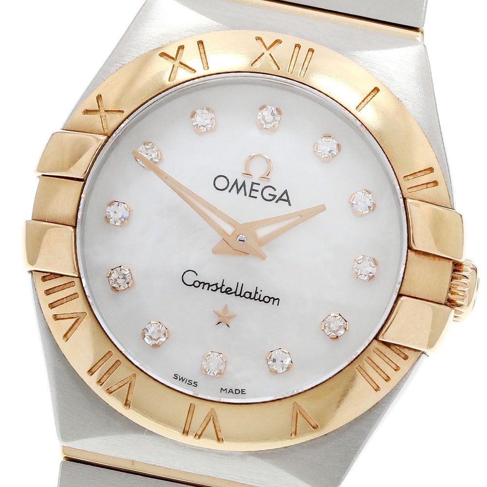 オメガ OMEGA 123.20.24.60.55.001 コンステレーション ブラッシュ 12Pダイヤ クォーツ レディース _962065