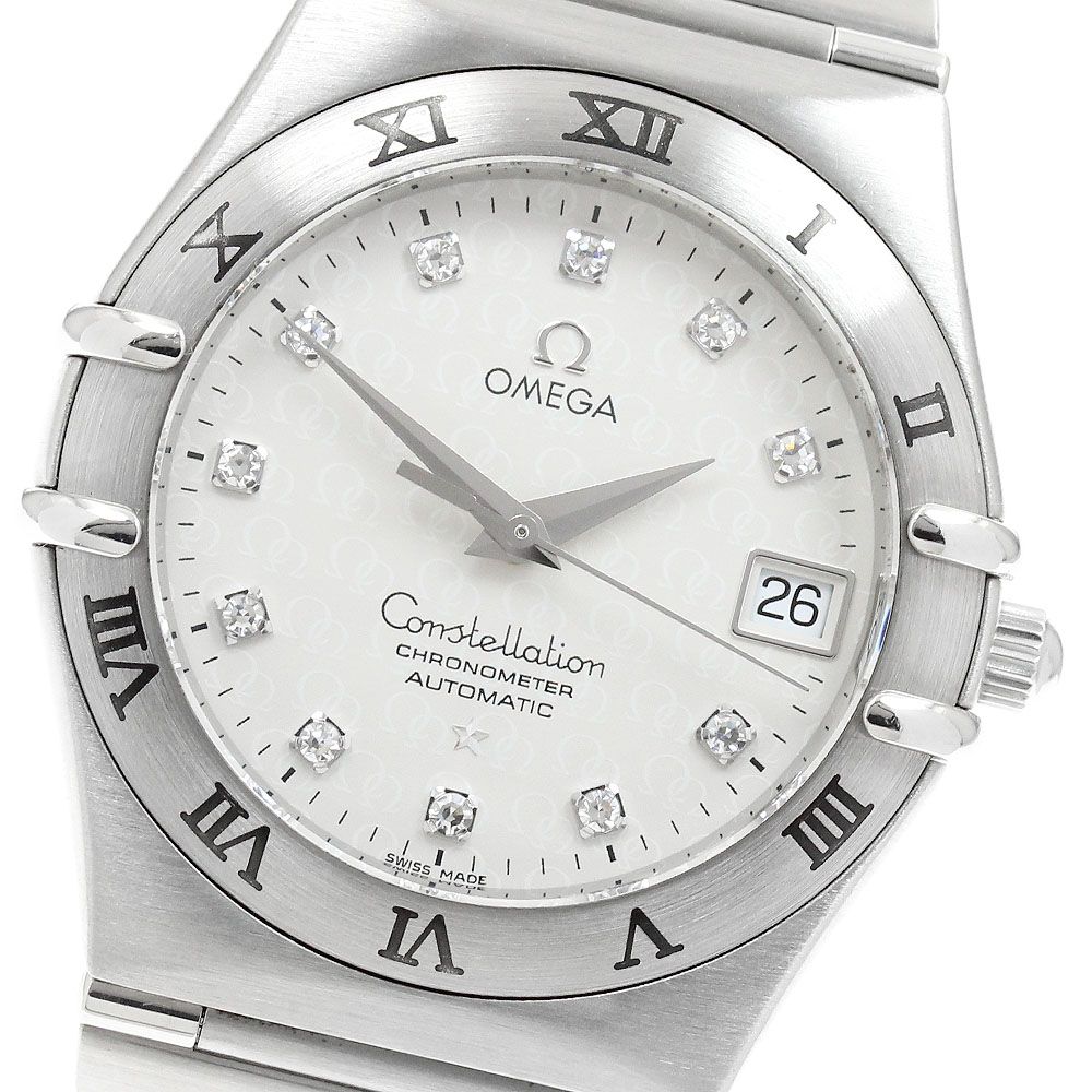 ベルト訳あり オメガ OMEGA 1504.35 コンステレーション 50周年 デイト 11Pダイヤ 自動巻き メンズ _963392