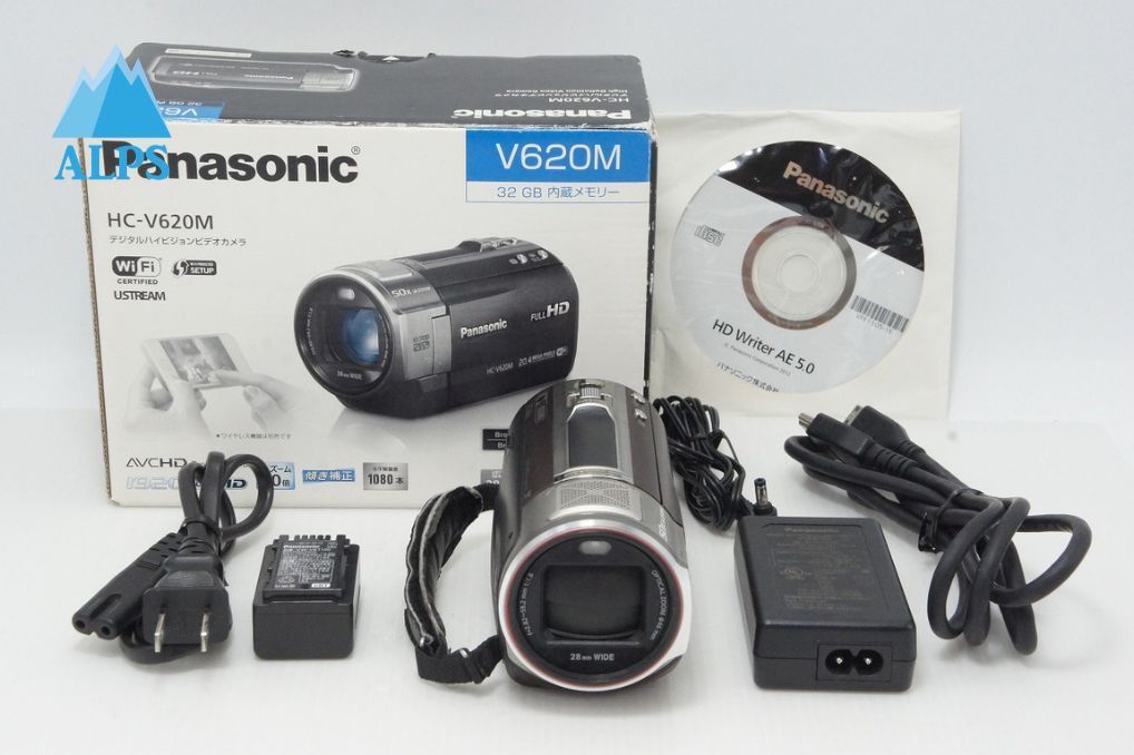 美品 Panasonic パナソニック HC-V620M デジタルビデオカメラ ブラウン 元箱付 260512af