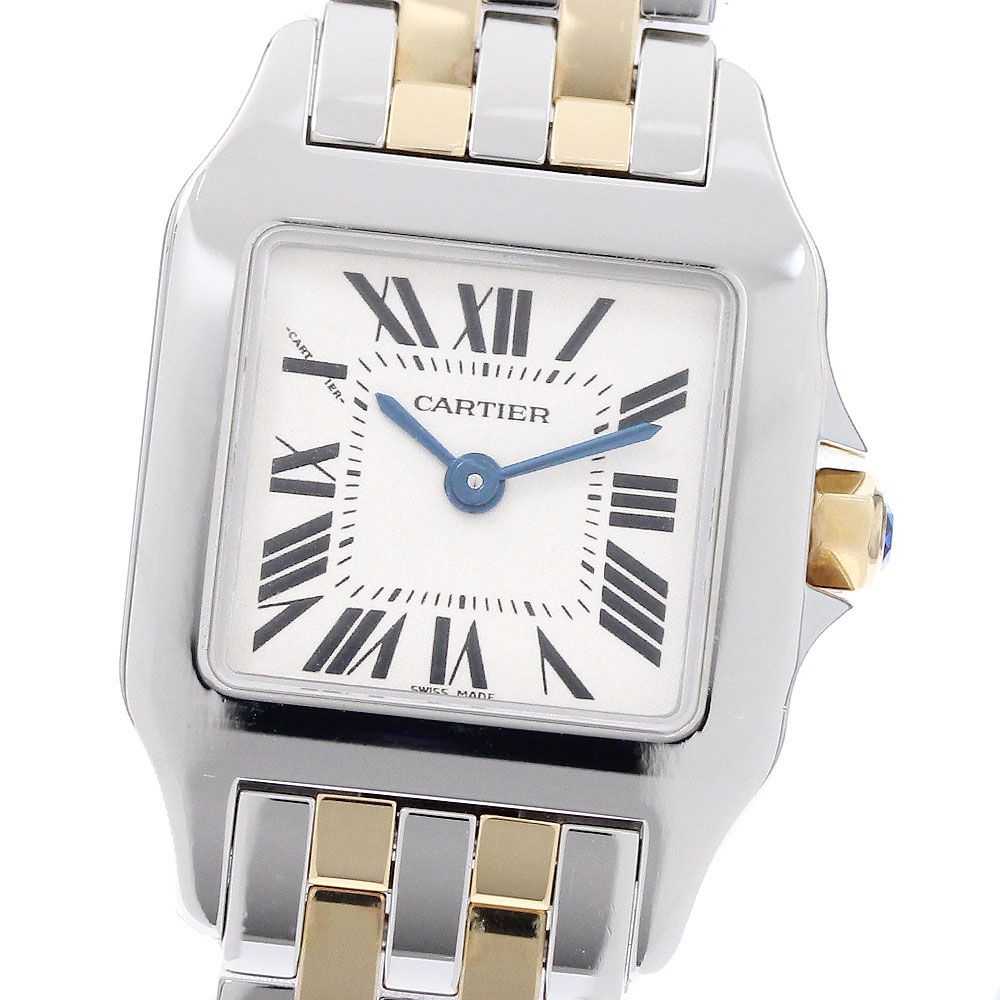 カルティエ CARTIER W25066Z6 サントスドゥモワゼル SM クォーツ レディース 良品 _963335