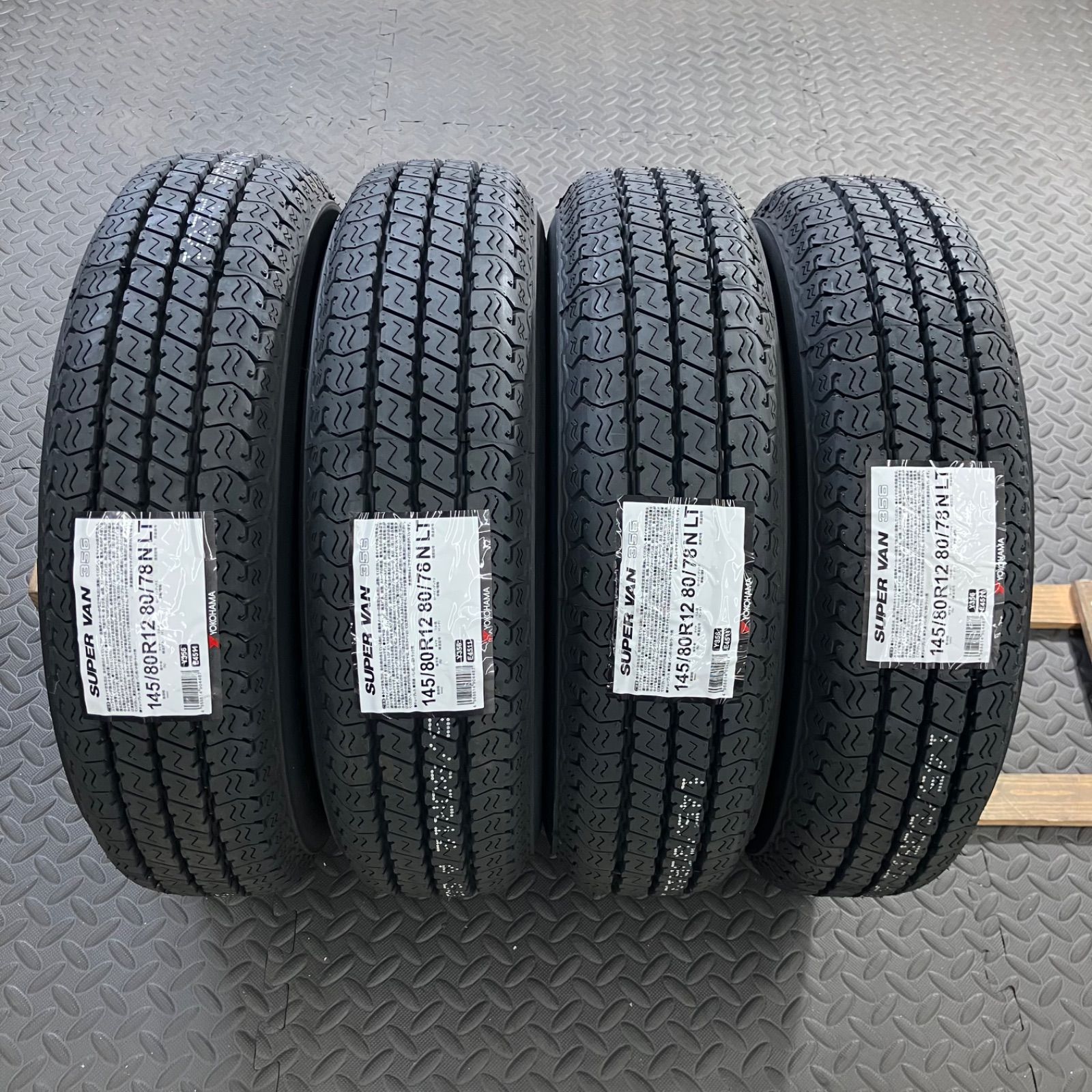26年製 新品タイヤ 145/80R12 80/78N LT ヨコハマ スーパーバン356 