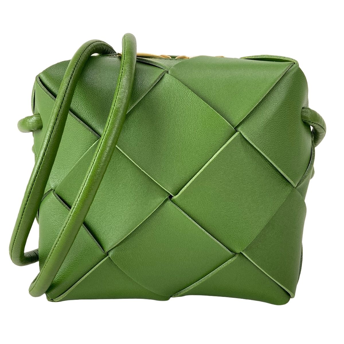 BOTTEGA VENETA(ボッテガヴェネタ) ショルダーバッグ ミニ カセット カメラバッグ 701915 アボカド ラムスキン