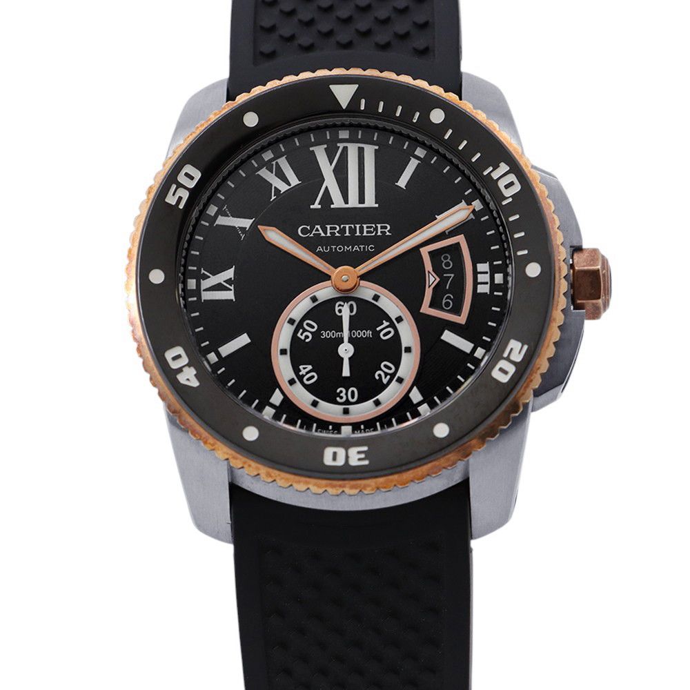 カルティエ カリブル ドゥ カルティエ ダイバー W7100055 Cartier 腕時計 黒文字盤