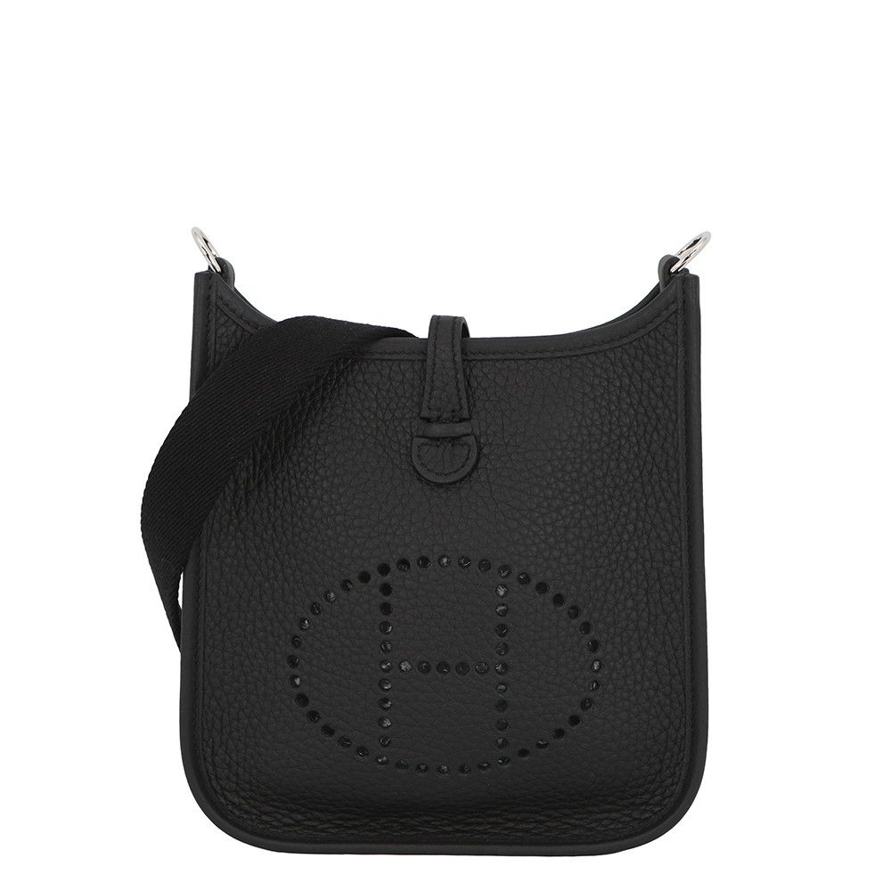 エルメス ショルダーバッグ エブリンTPM 111cm アマゾン ブラック/シルバー金具 トリヨンクレマンス K刻印 HERMES 黒