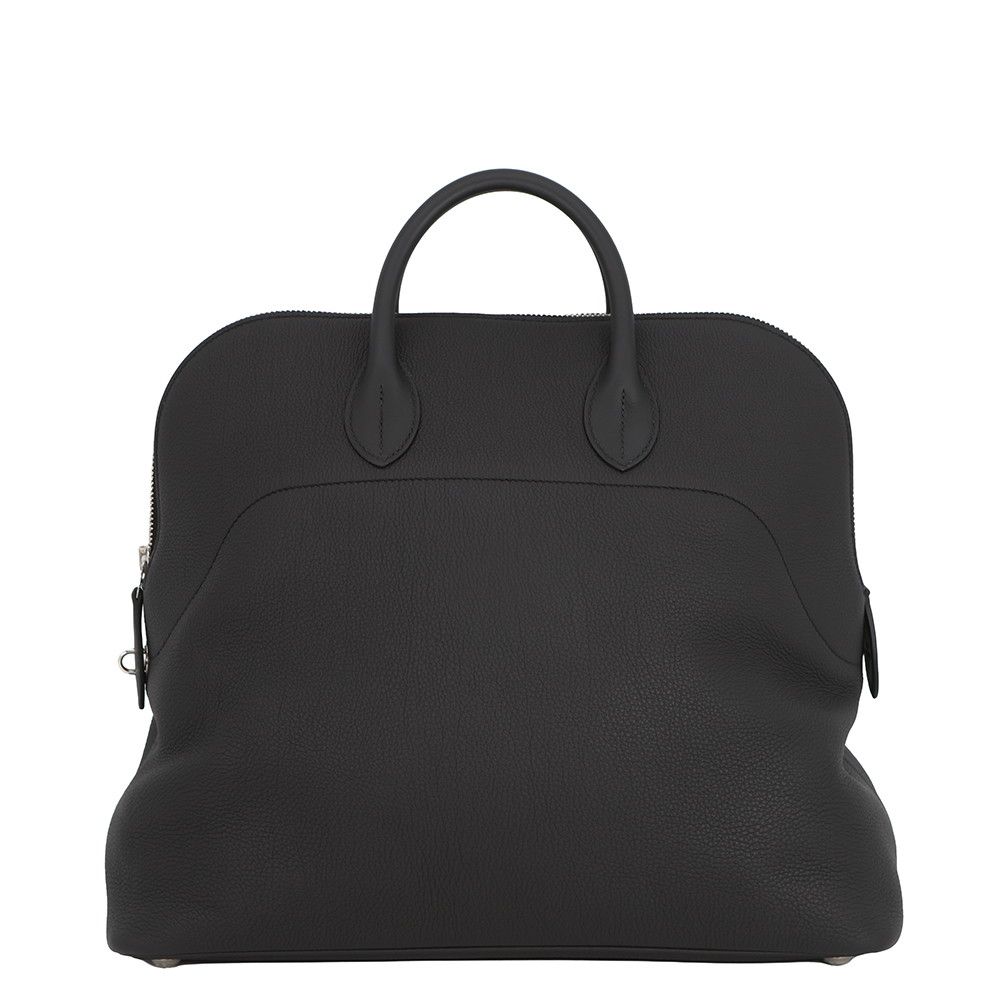 エルメス ハンドバッグ ボリード・ア・ドス ブラック/シルバー金具 トゴ W刻印 HERMES 2wayバッグ 黒