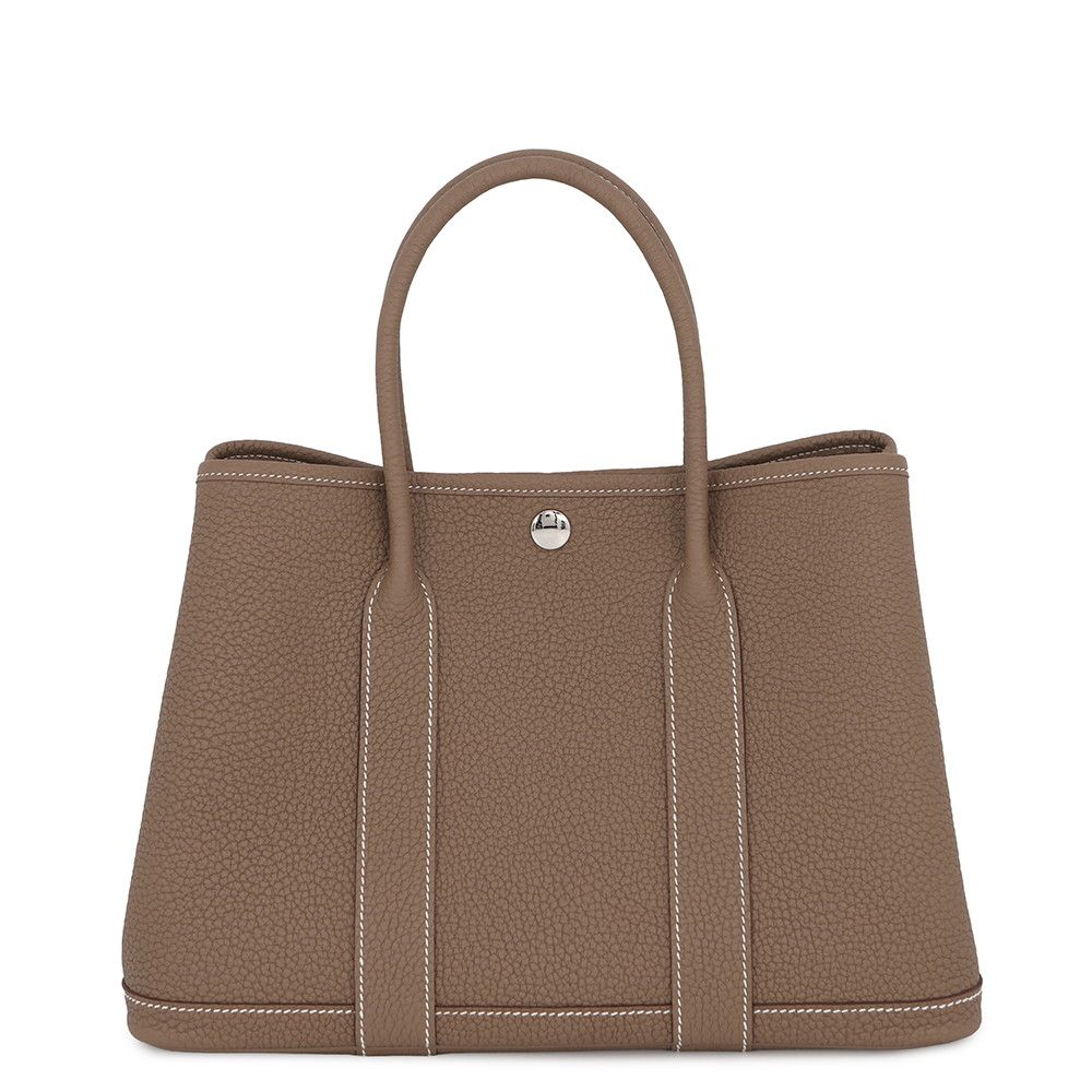 エルメス トートバッグ ガーデンパーティTPM エトゥープ/シルバー金具 ネゴンダ G刻印 HERMES Garden Party