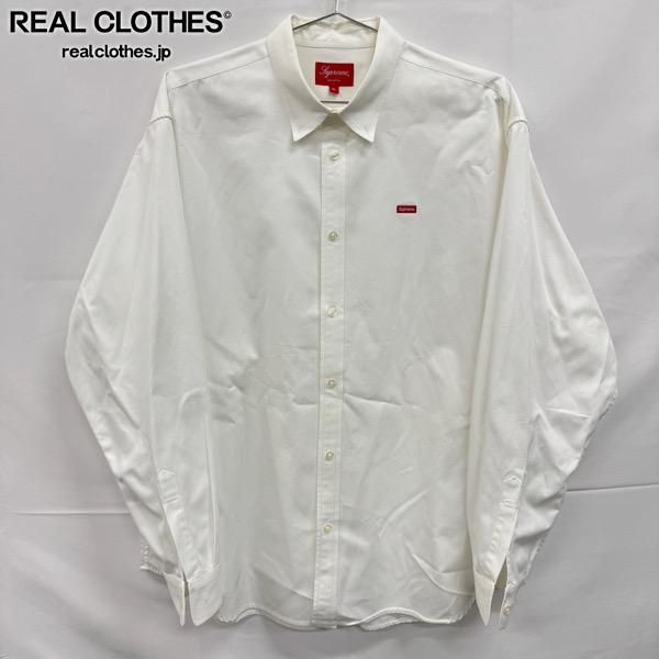 こたろーSupreme スモールボックスロゴツイルシャツ ホワイトXL Supreme/シュプリーム Small Box Shirt/スモール ボックス ロゴ 長袖