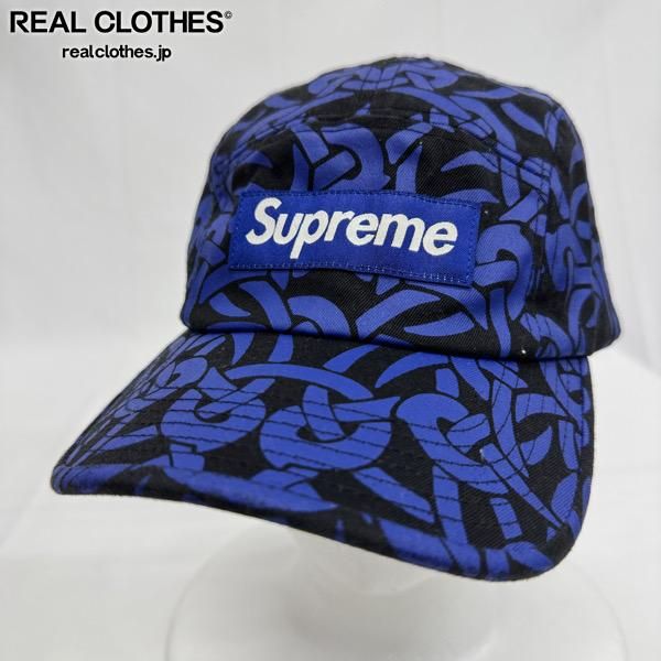Supreme/シュプリーム【21AW】Celtic Knot Camp Cap/ケルティック ノット キャンプ キャップ/帽子/ブラック