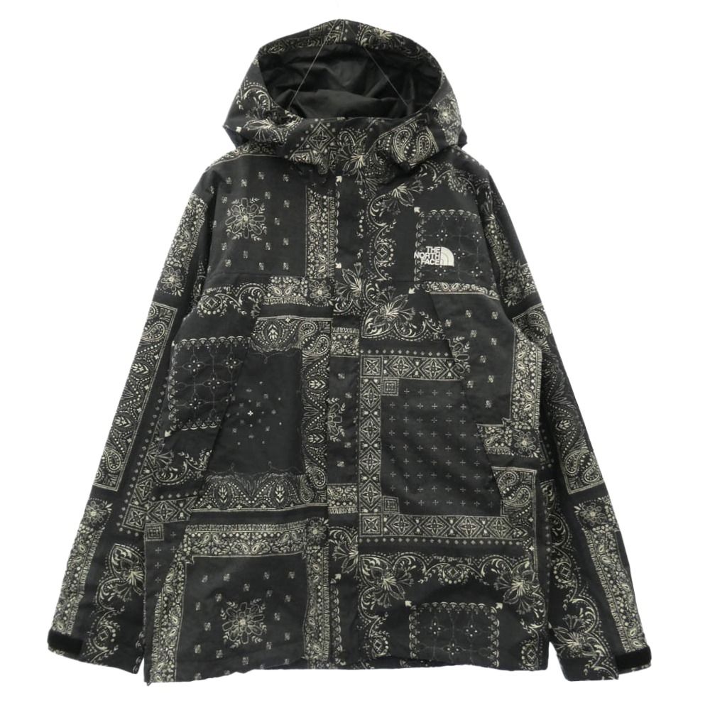 THE NORTH FACE ノースフェイス NP61845 Novelty Scoop Jacket バンダナ柄 ノベルティ スクープ ジャケット マウンテンパーカー ブラック系 L【中古】