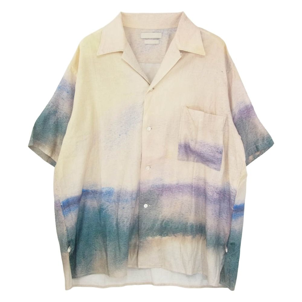 YOKE ヨーク 25SS YK25SS0933SH LANDSCAPE PRINTED OPEN COLLAR SHIRT ランドスケープ プリント オープンカラー 半袖 シャツ ベージュ系 3【中古】
