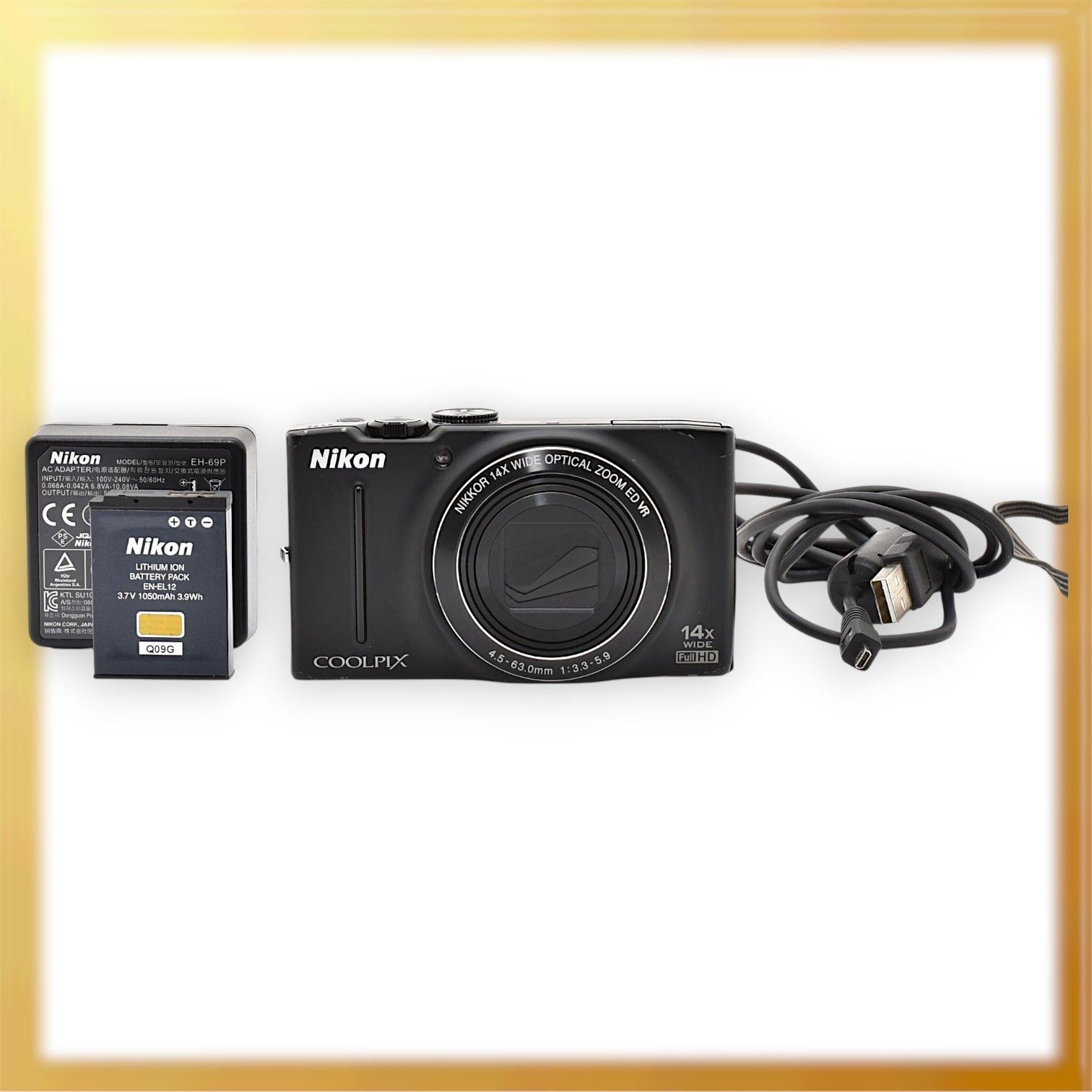 美品｜NIKON COOLPIX S8200 デジタルカメラ クールピクス ノーブルブラック｜M320