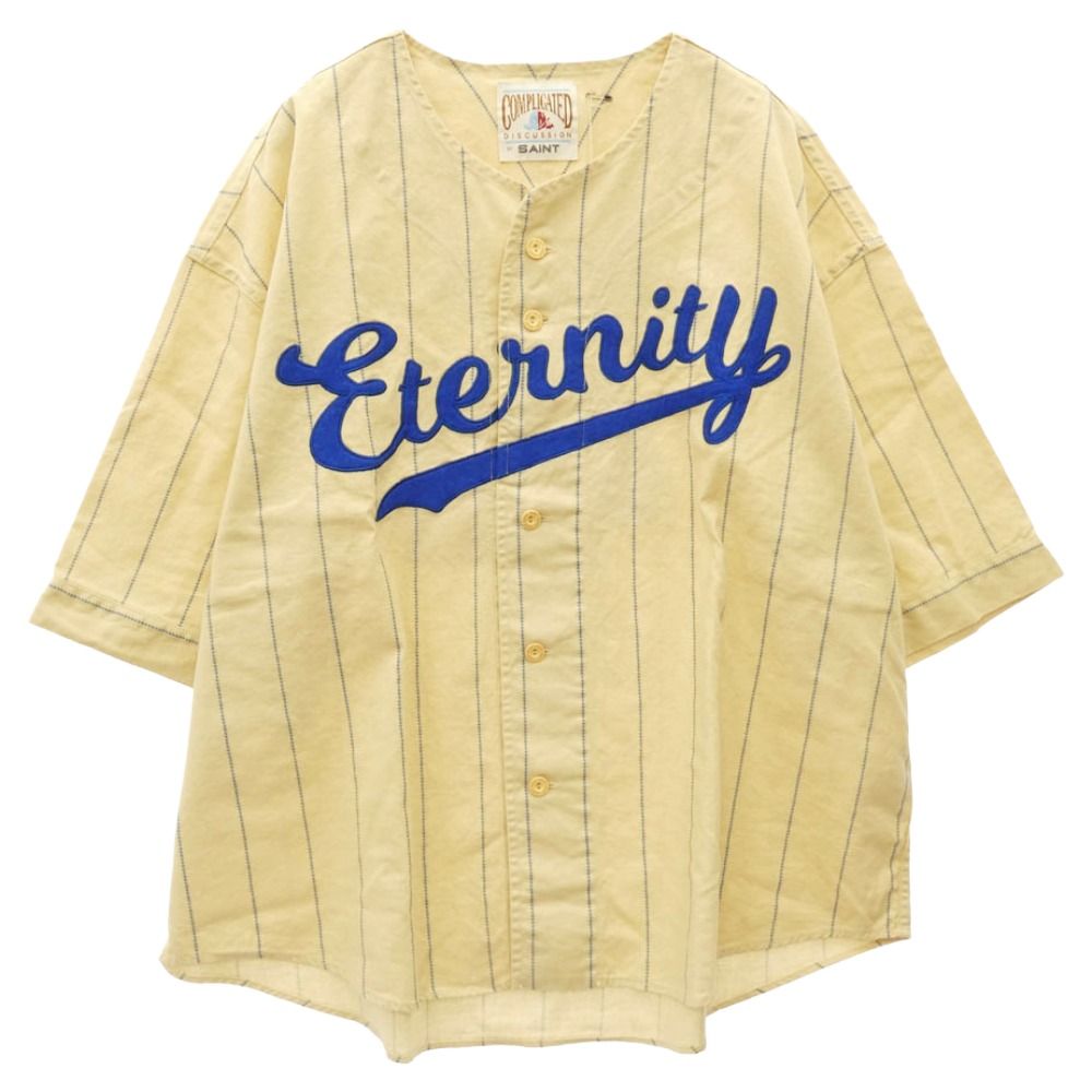 SAINT MICHAEL セントマイケル 26SS SM-MK8-0000-039 BASEBALL SHIRT ETERNITY 半袖 ベースボールシャツ ベージュ系 XL【美品】【中古】