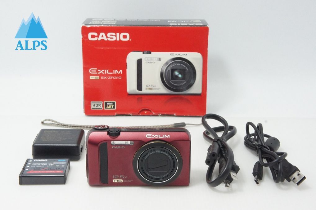 美品 CASIO カシオ EXILIM EX-ZR310 コンパクトデジタルカメラ レッド 元箱付 260525a