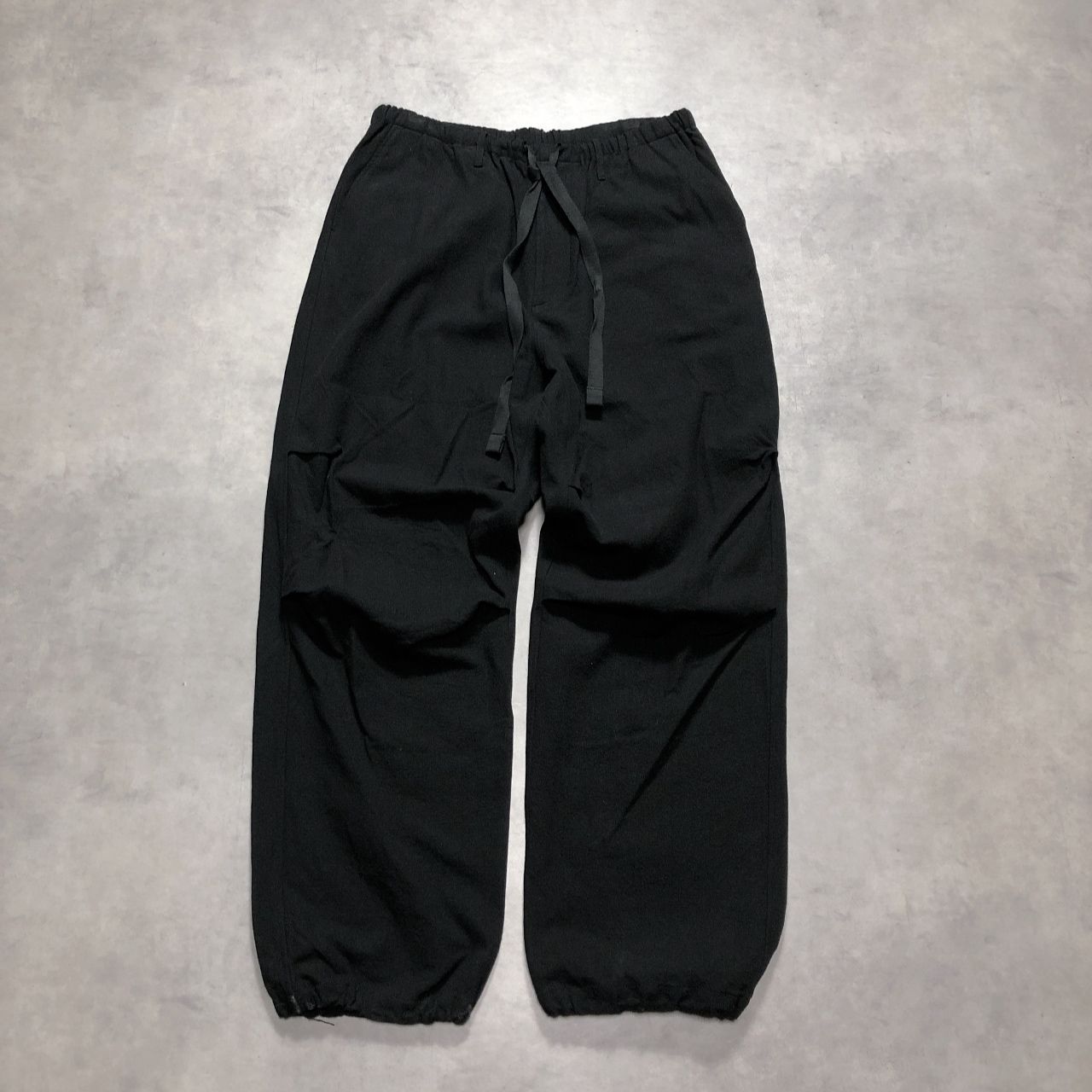 GQ5801◇ESTNATION：SUS-SOUS コットンリネン ワイドパンツ◇L◇ブラック系 定価56100円 エストネーション