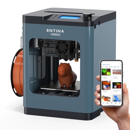 Entina 3Dプリンター TINA2 Plus、高速高精度 250mm/秒 自動レベリング FDM ミニ 3Dプリンター、WiFi クラウドオンライン印刷、スプリングスチールプラットフォーム、子供や初心者向けの完全組み立て済み 3D ホー dcb29885