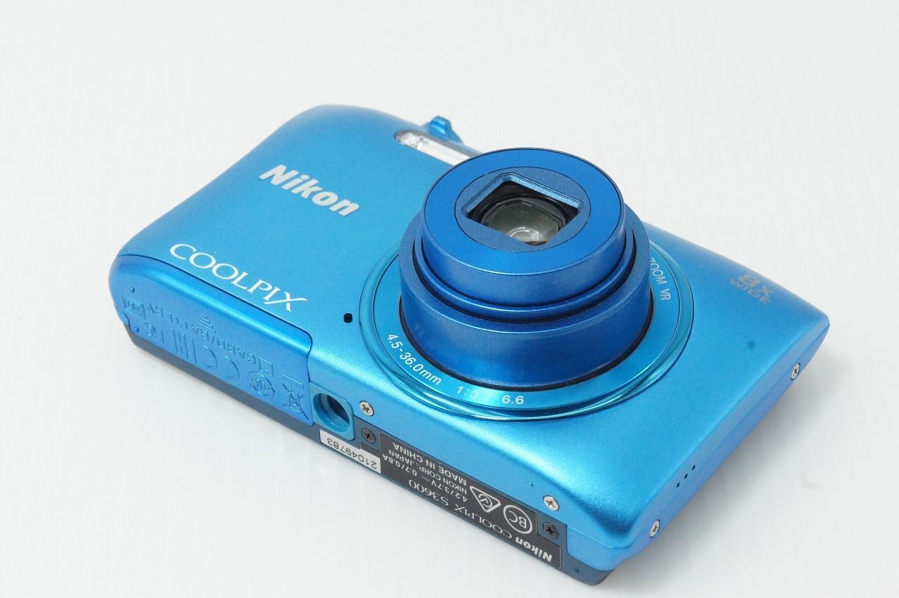 ✨美品✨ Nikon COOLPIX S3600 ブルー 元箱付 美品 Nikon ニコン COOLPIX S3600 コンパクトデジタルカメラ コバルト